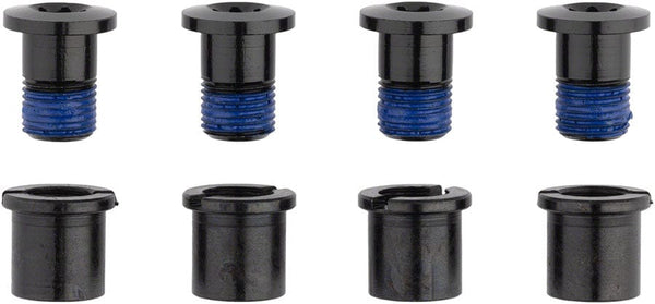 RaceFace Chainring Bolts and Hardware RaceFace Chainring Bolt Pack Set of 4 12.5mm Bolt/Nut Black