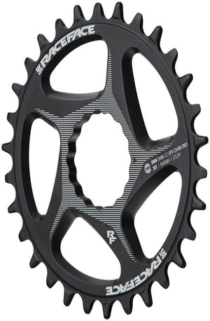 RaceFace Chainrings 30T RaceFace Direct Mount Wide Chainring - CINCH For Shimano 12-Speed HG+ Compatible Chain, Black