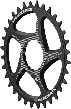 RaceFace Chainrings 32T RaceFace Direct Mount Wide Chainring - CINCH For Shimano 12-Speed HG+ Compatible Chain, Black