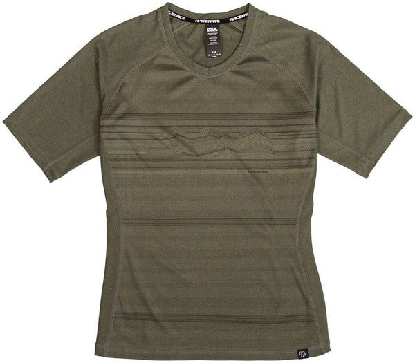 RaceFace Cycling Jerseys RaceFace Nimby Short Sleeve Jersey - Olive Women's Small