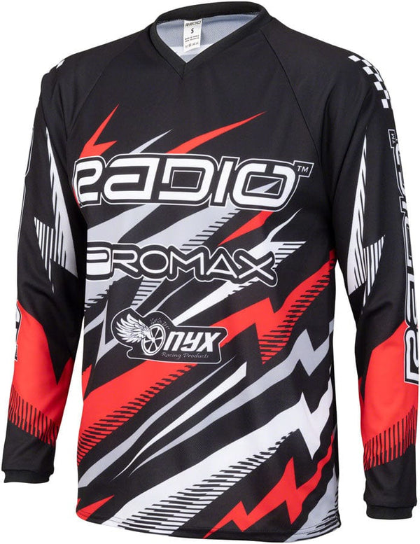 Radio Jerseys Radio Lightning BMX Race Jersey - Red Long Sleeve Men's X-Small