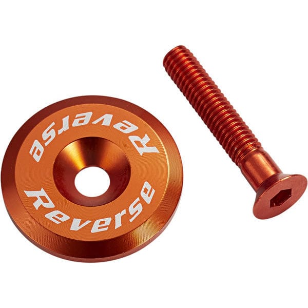 Reverse Headset Accessories Orange Reverse Ahead Cap with Screw