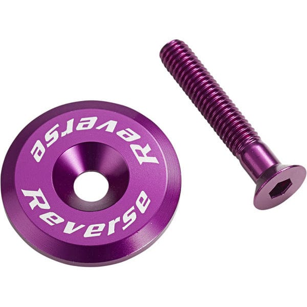 Reverse Headset Accessories Purple Reverse Ahead Cap with Screw