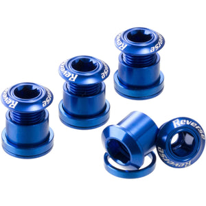 Reverse Nuts & Bolts Blue Reverse Chainring Bolt Set - 8pc
