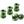 Reverse Nuts & Bolts Green Reverse Chainring Bolt Set - 8pc