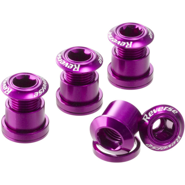 Reverse Nuts & Bolts Purple Reverse Chainring Bolt Set - 8pc