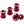 Reverse Nuts & Bolts Red Reverse Chainring Bolt Set - 8pc