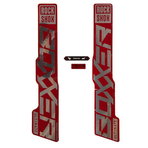 RockShox Fork Decals Red RockShox BoXXer Ultimate Decal Kit - Gloss Polar