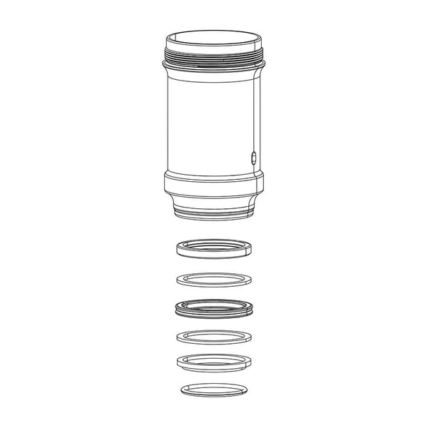 RockShox Shock Air Cans RockShox Monarch B1 C1 D1 Air Can Assembly 152x31 - Monarch B1 (Plus RL XX) C1 (R RT RT3) D1 (RT3)