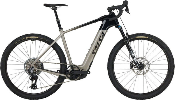 Salsa All-Road Ebike X-Small Salsa Tributary C Rival GX AXS Transmission SUS Ebike - 29", Carbon, Charcoal/Black
