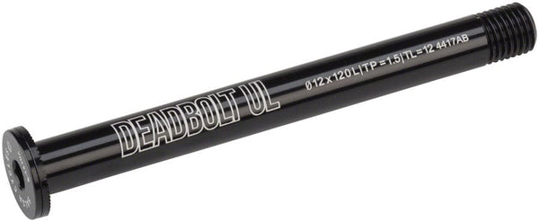 Salsa Axles & Axle Parts Salsa Deadbolt Ultralight Thru-Axle Front 12mm Axle Diameter 120mm Length 1.5 Thread Pitch 12mm Thread Length