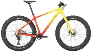 Salsa Fat Bike Small Salsa Beargrease Carbon Deore 11spd Fat Bike - 27.5", Carbon, Orange/YLW Fade
