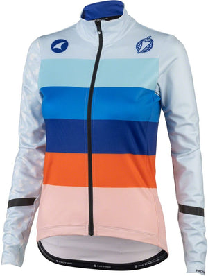 Salsa Jerseys Salsa Arctica Women's Long Sleeve Jersey - Light Blue w/Stripes Medium