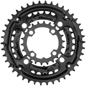 Samox Chainrings Samox 304ASS Chainring Set - 44/32/22t 104/64 BCD Aluminum Outer Ring Steel Middle/Inner Ring BLK