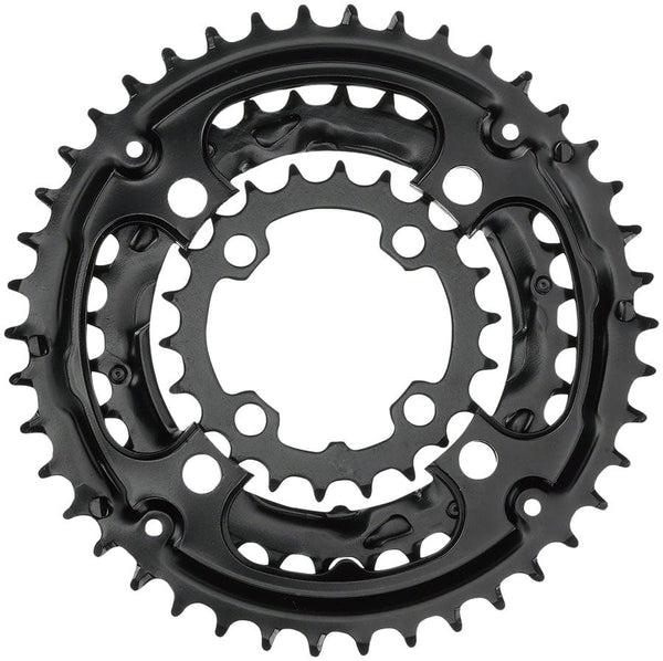 Samox Chainrings Samox 304ASS Chainring Set - 44/32/22t 104/64 BCD Aluminum Outer Ring Steel Middle/Inner Ring BLK