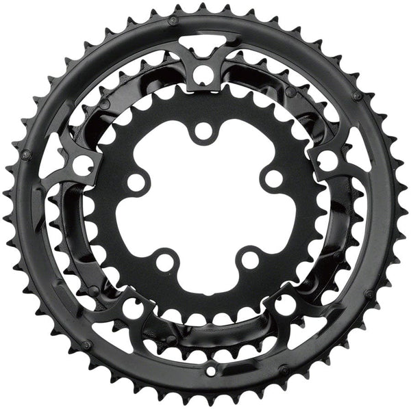 Samox Chainrings Samox 323ASS Chainring Set - 50/39/30t 130/74 BCD Aluminum Outer Ring Steel Middle/Inner Ring BLK