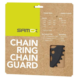 Samox Chainrings Samox PD-R4-S Chainring Teeth: 38 Speed: 1 BCD: 104 Bolts: 4 Steel Black