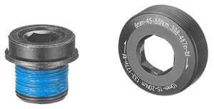 Samox Crank Bolts and Parts Samox ISIS Self-Extracting eBike Crank Spindle Bolt - M15x1mm 14mm Long M22x1mm Cap Left Hand Thread BLK