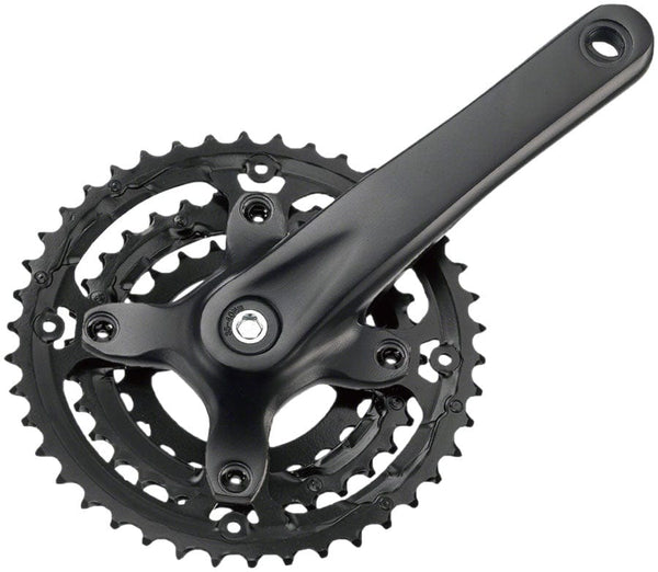 Samox Cranksets and Arms 170Mm Samox AF29 Crankset - 9-Speed 48/36/26t 104/Riveted BCD JIS Square Taper Spindle Interface Spindle Bolts Sold Separate, Black