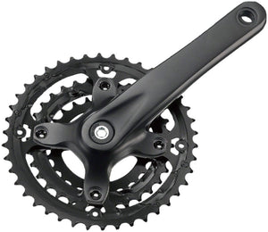 Samox Cranksets and Arms 175Mm Samox AF29 Crankset - 9-Speed 48/36/26t 104/Riveted BCD JIS Square Taper Spindle Interface Spindle Bolts Sold Separate, Black