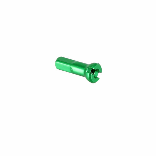 Sapim Spoke Nipples Alloy / 14Mm / Bright Green Sapim Alloy and Brass Polyax Nipples - 100 Count