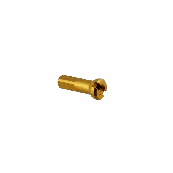 Sapim Spoke Nipples Alloy / 14Mm / Gold Sapim Alloy and Brass Polyax Nipples - 100 Count