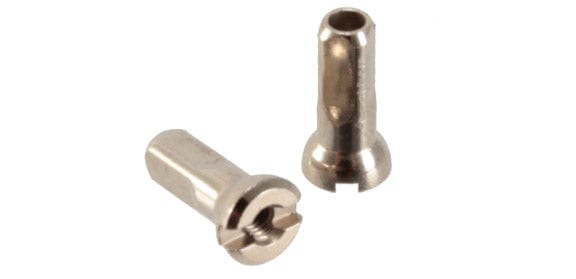 Sapim Spoke Nipples Brass / 12Mm / Silver Sapim Alloy and Brass Polyax Nipples - 100 Count
