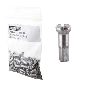Sapim Spokes Sapim Polyax Nipples Polyax 2.0 (14G) 14mm Bag of 100 Alloy Silver