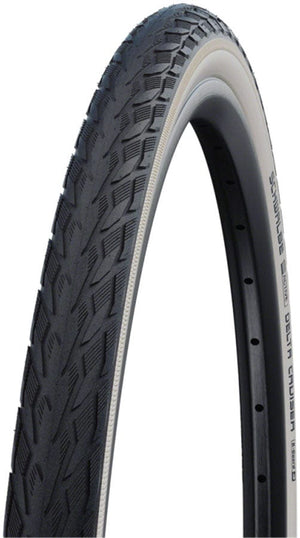 Schwalbe Tires 26 X 1-3/8 / Whitewall/Reflective / Green Compound E-25 Schwalbe Delta Cruiser Plus Tire