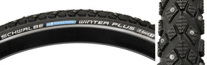 Schwalbe Tires Schwalbe Marathon Winter Plus Performance Twin SmartGuard 188 Stud 26x2.15 Studded Tire