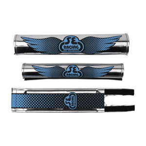 Se bikes Exclude Se bikes Wing Pad Set  Chrome/Black/Blue Wing Fade