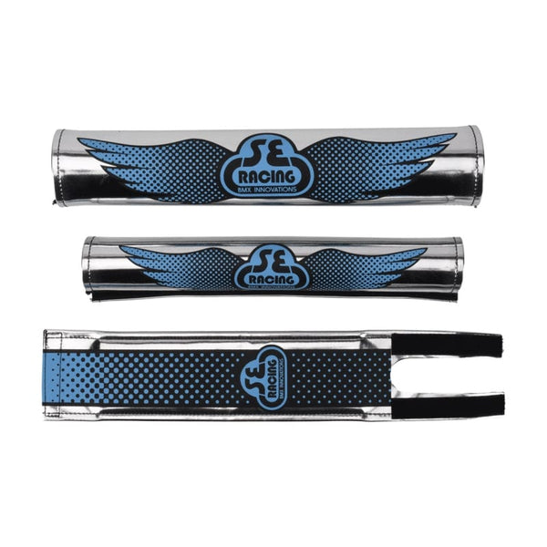 Se bikes Exclude Se bikes Wing Pad Set  Chrome/Black/Blue Wing Fade