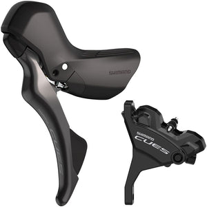 Shimano Brake/Shift Lever - Drop Bar Left / Front / 2X Shimano CUES ST-U6030 Shift/Brake Lever BR-U6030 Hydraulic Disc Brake Caliper