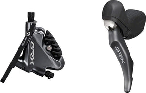Shimano Brake/Shift Lever - Drop Bar Shimano GRX ST-RX810 Shifter/Brake Lever BR-RX810 Hydraulic Disc Brake Caliper - Left/Front 2x Flat Mount Caliper