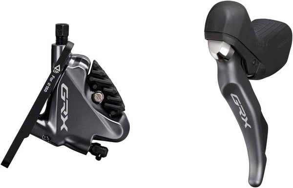 Shimano Brake/Shift Lever - Drop Bar Shimano GRX ST-RX810 Shifter/Brake Lever BR-RX810 Hydraulic Disc Brake Caliper - Left/Front 2x Flat Mount Caliper