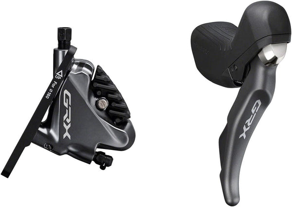 Shimano Brake/Shift Lever - Drop Bar Shimano GRX ST-RX810 Shifter/Brake Lever BR-RX810 Hydraulic Disc Brake Caliper - Right/Rear 11-Speed Flat Mount Caliper
