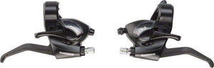 Shimano Brake/Shift Lever - Flat Bar Shimano ST-EF41 3x7-Speed Brake/Shift Lever Set Black