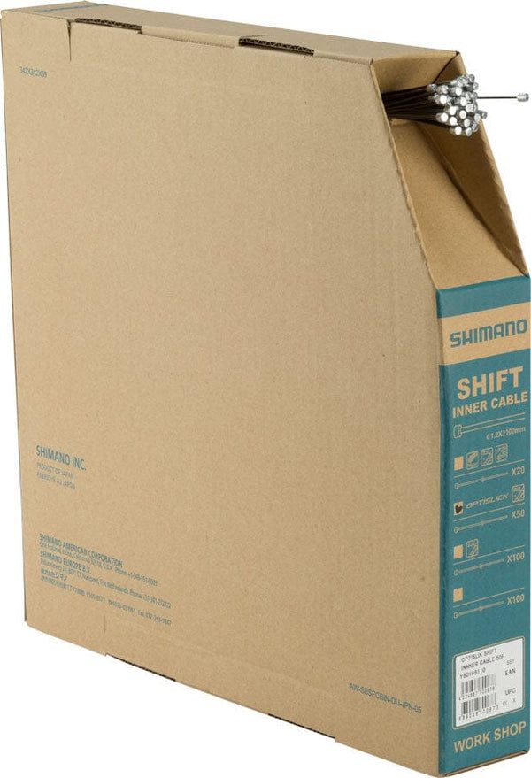 Shimano Cables and Housing 2100Mm / Filebox Of 50 Shimano Optislick Derailleur Cable