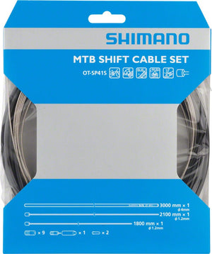 Shimano Cables and Housing Shimano MTB Stainless Derailleur Cable and Housing Set Black