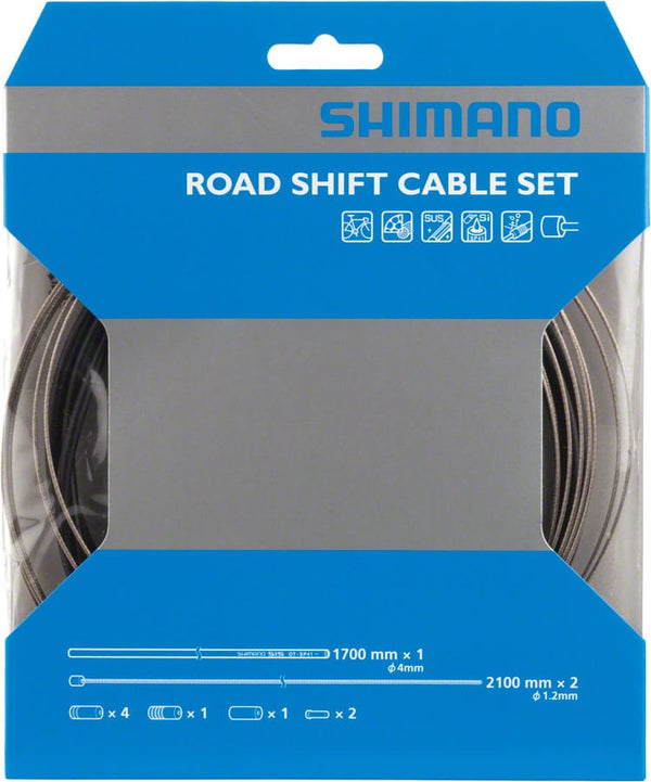 Shimano Cables and Housing Shimano Road Stainless Derailleur Cable and Housing Set Black