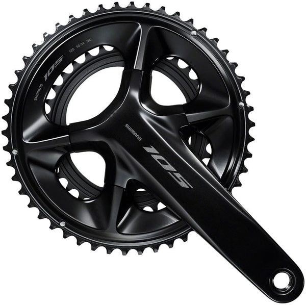 Shimano Cranksets and Arms 165Mm / 50/34T Shimano 105 FC-R7100 Crankset - 12-Speed, 110 Asymmetric BCD Hollowtech II Spindle Interface, Black