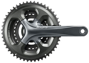 Shimano Cranksets and Arms 165Mm Shimano Tiagra FC-4703 Crankset - 10-Speed 50/39/30t 110/74 Asymmetric BCD Hollowtech II Spindle Interface, Gray