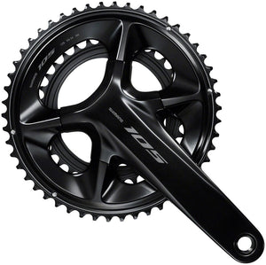 Shimano Cranksets and Arms 170Mm / 50/34T Shimano 105 FC-R7100 Crankset - 12-Speed, 110 Asymmetric BCD Hollowtech II Spindle Interface, Black