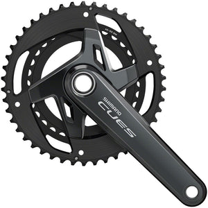 Shimano Cranksets and Arms 170Mm Shimano CUES FC-U8000-2 Crankset - 11-Speed, 46/32t Asymmetric 96 BCD Hollowtech II, Black