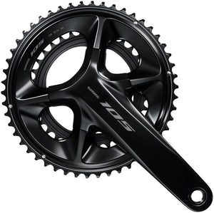 Shimano Cranksets and Arms 172.5Mm / 50/34T Shimano 105 FC-R7100 Crankset - 12-Speed, 110 Asymmetric BCD Hollowtech II Spindle Interface, Black
