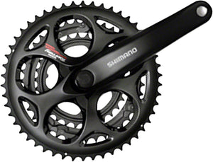 Shimano Cranksets and Arms FC-A073 / 50/39/30T / No Shimano Tourney FC-A070 Crankset - 170mm 7/8-Speed Riveted Square Taper JIS Spindle Interface, Black