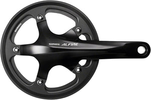 Shimano Cranksets and Arms Shimano Alfine FC-S501 Crankset - 170mm 8/9-Speed 130BCD 39t 24mm Hollow Spindle Includes BSA Bottom Bracket BLK