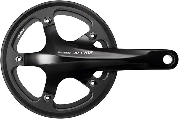 Shimano Cranksets and Arms Shimano Alfine FC-S501 Crankset - 170mm 8/9-Speed 130BCD 39t 24mm Hollow Spindle Includes BSA Bottom Bracket BLK