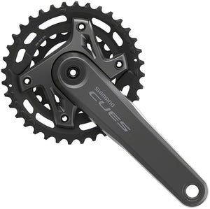 Shimano Cranksets and Arms Shimano CUES FC-U6000-2B Crankset - 170mm 9/10/11-Speed 36/22t Asymmetric 96 BCD Hollowtech II CL 3mm Outboard BLK