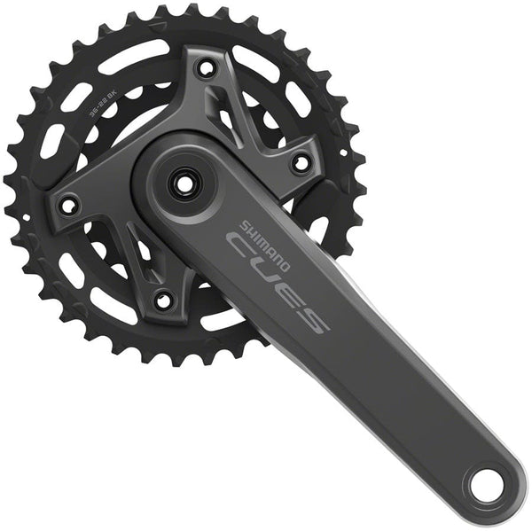 Shimano Cranksets and Arms Shimano CUES FC-U6000-2B Crankset - 170mm 9/10/11-Speed 36/22t Asymmetric 96 BCD Hollowtech II CL 3mm Outboard BLK